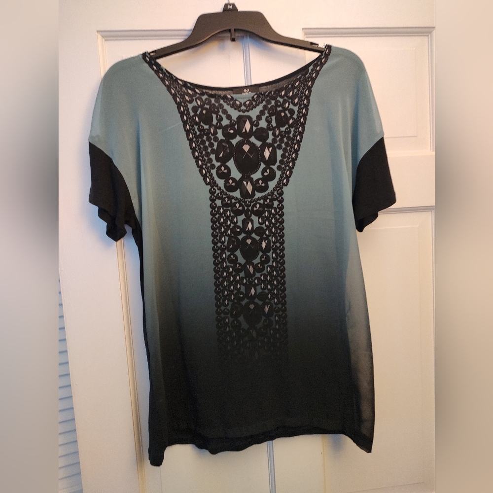 Ombre Sheer Front Top